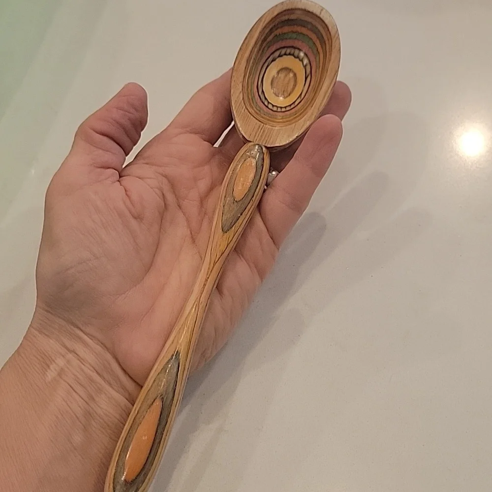 Rainbow Bamboo Pakawood Spoon